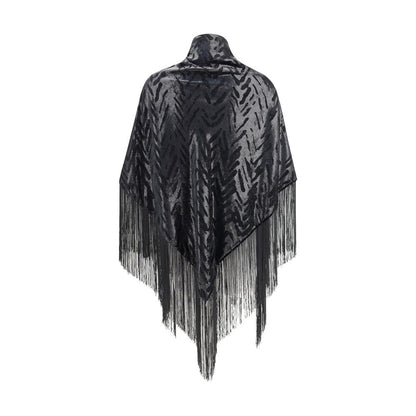 Giorgio Armani Velvet Shawl with Fringes