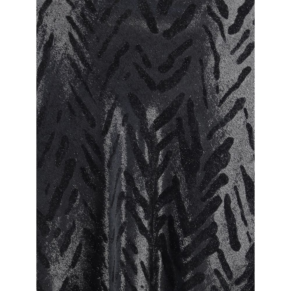Giorgio Armani Velvet Shawl with Fringes