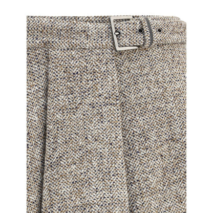 Brunello Cucinelli Virgin Wool Midi Skirt