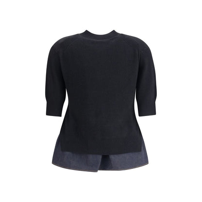 Sacai Denim Detail Sweater