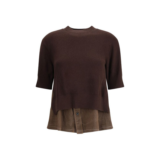 Sacai Denim Detail Sweater