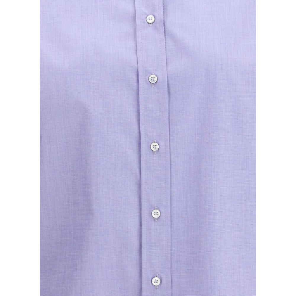 Brunello Cucinelli Cotton Shirt with Jewel Collar