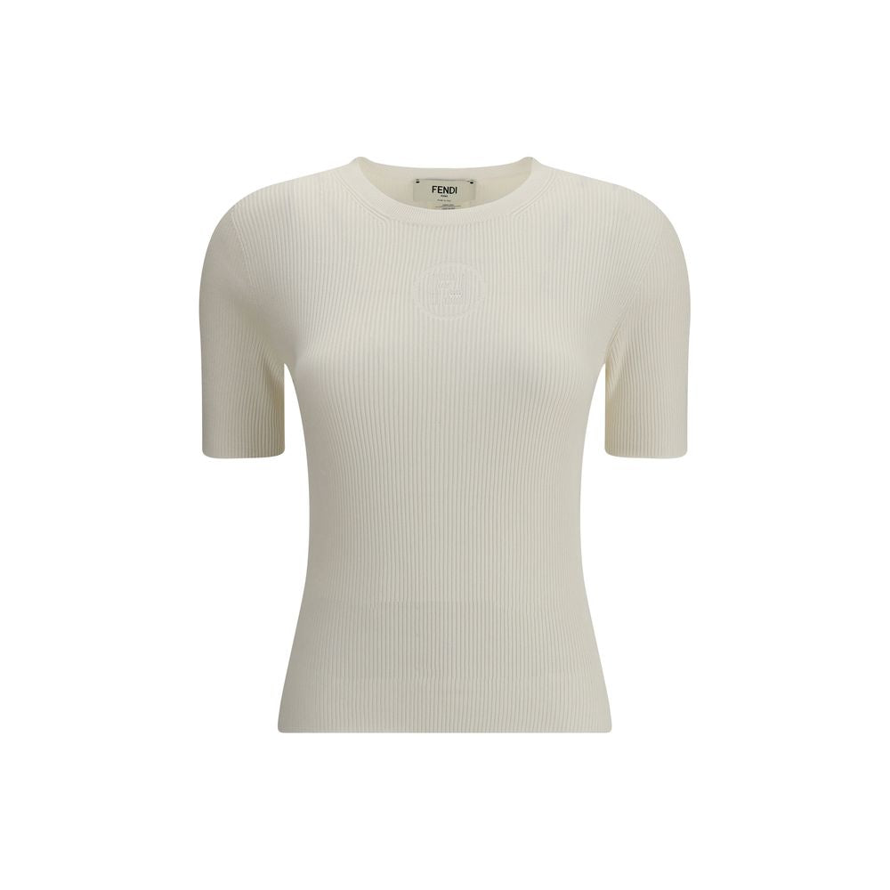 Fendi 1925 White Silk T-Shirt