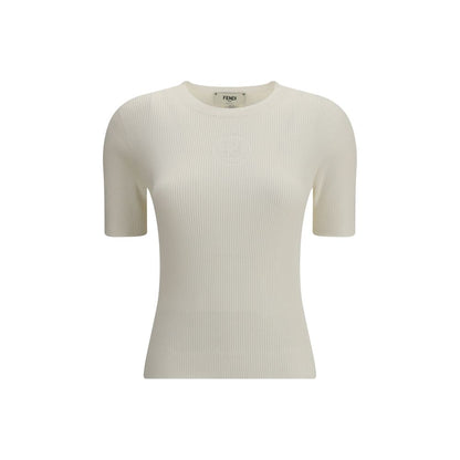 Fendi 1925 White Silk T-Shirt