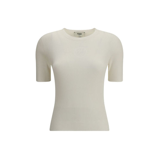 Fendi 1925 White Silk T-Shirt
