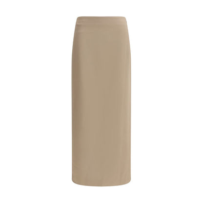 Brunello Cucinelli Satin Midi Skirt