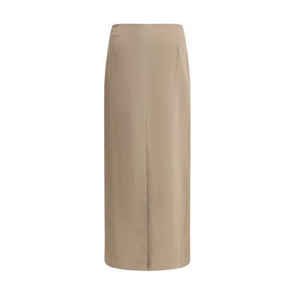Brunello Cucinelli Satin Midi Skirt