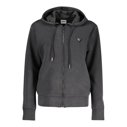 Guess Jeans Black Polyester Hoodie