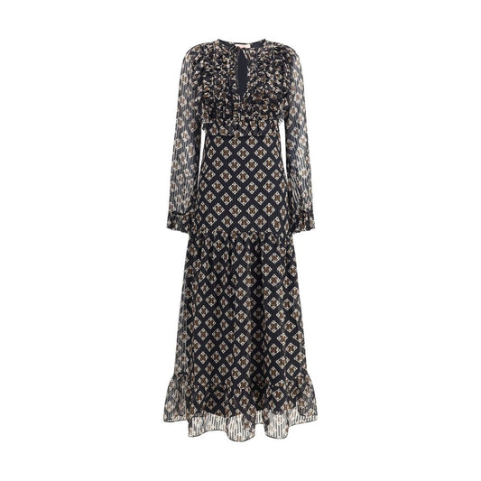 Kristina Ti Silk Rouched Maxi Dress