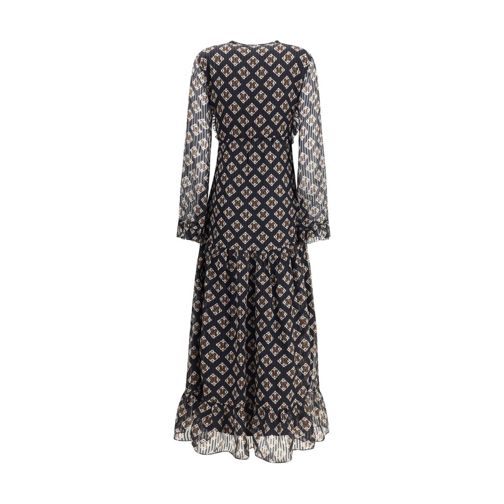 Kristina Ti Silk Rouched Maxi Dress
