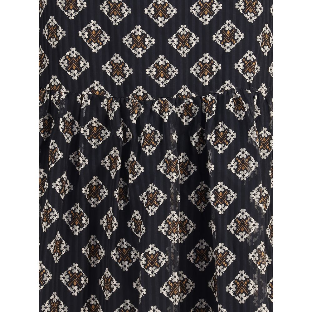Kristina Ti Silk Rouched Maxi Dress