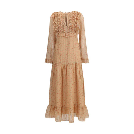 Kristina Ti Silk Rouched Maxi Dress