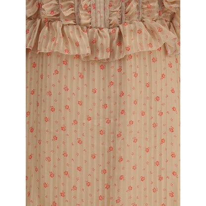 Kristina Ti Silk Rouched Maxi Dress