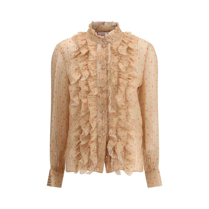 Kristina Ti Rouches Silk Blouse