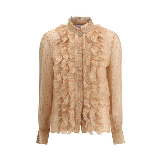 Kristina Ti Rouches Silk Blouse