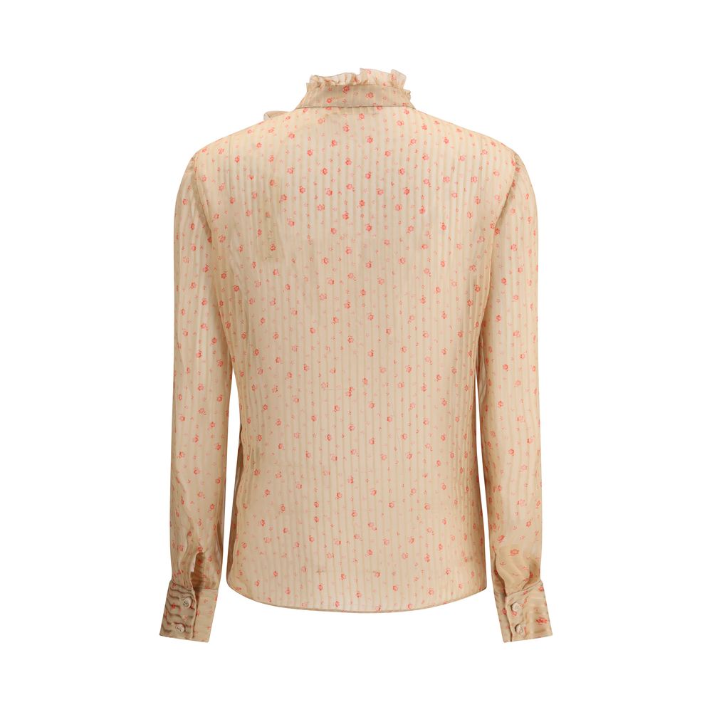 Kristina Ti Rouches Silk Blouse
