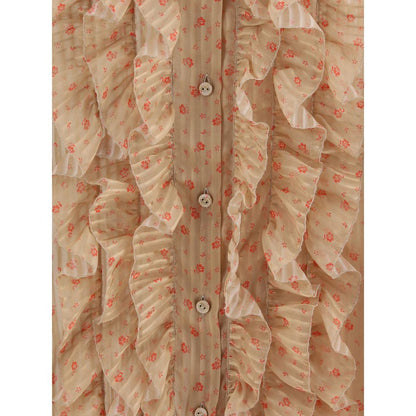 Kristina Ti Rouches Silk Blouse
