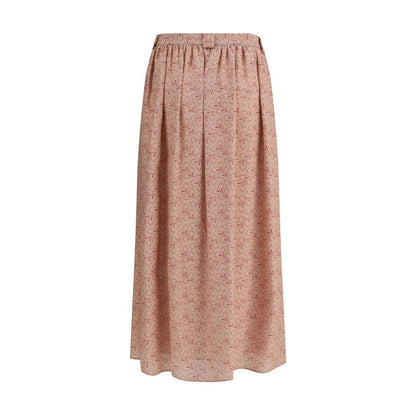 Kristina Ti Half Circle Skirt with Foliage Print