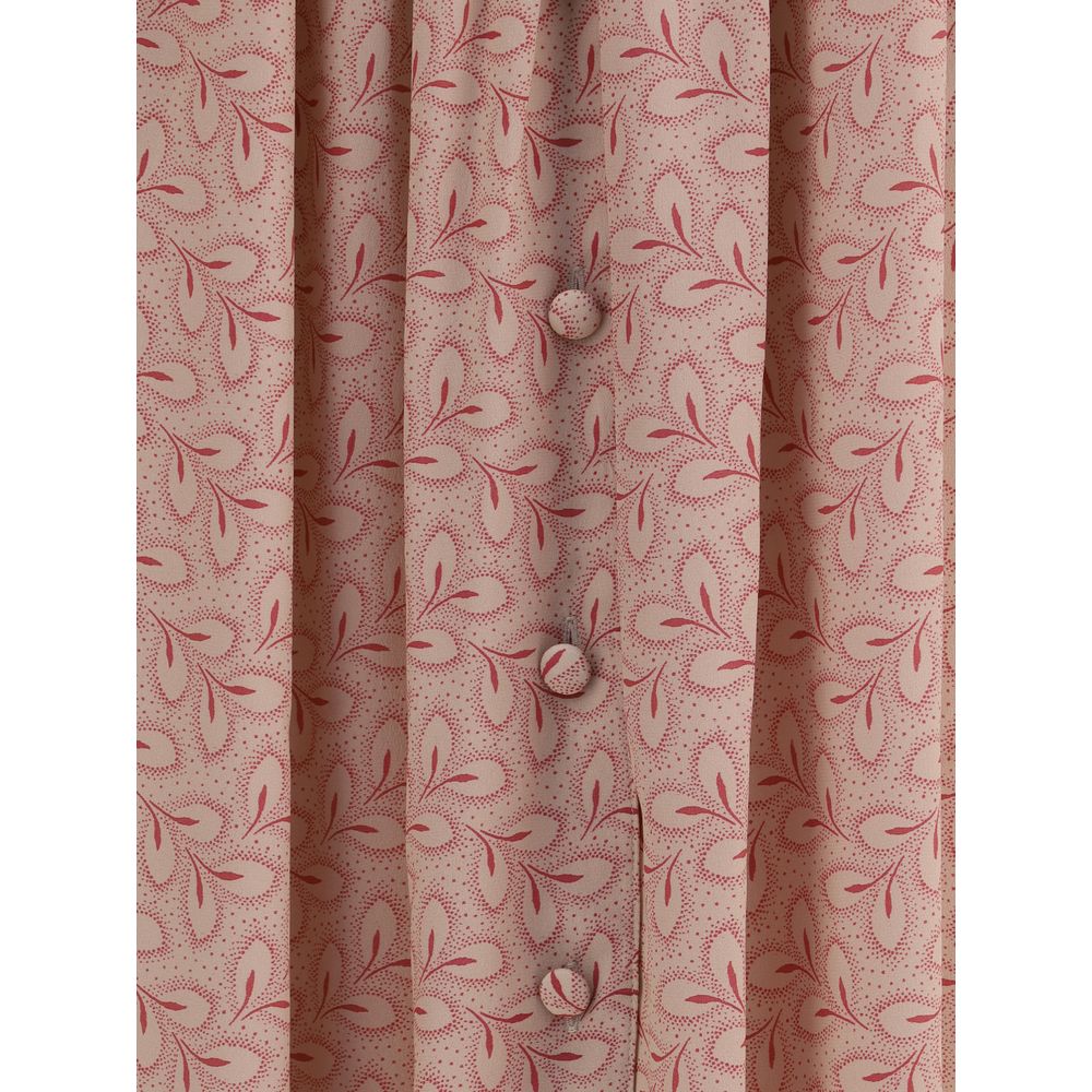 Kristina Ti Half Circle Skirt with Foliage Print
