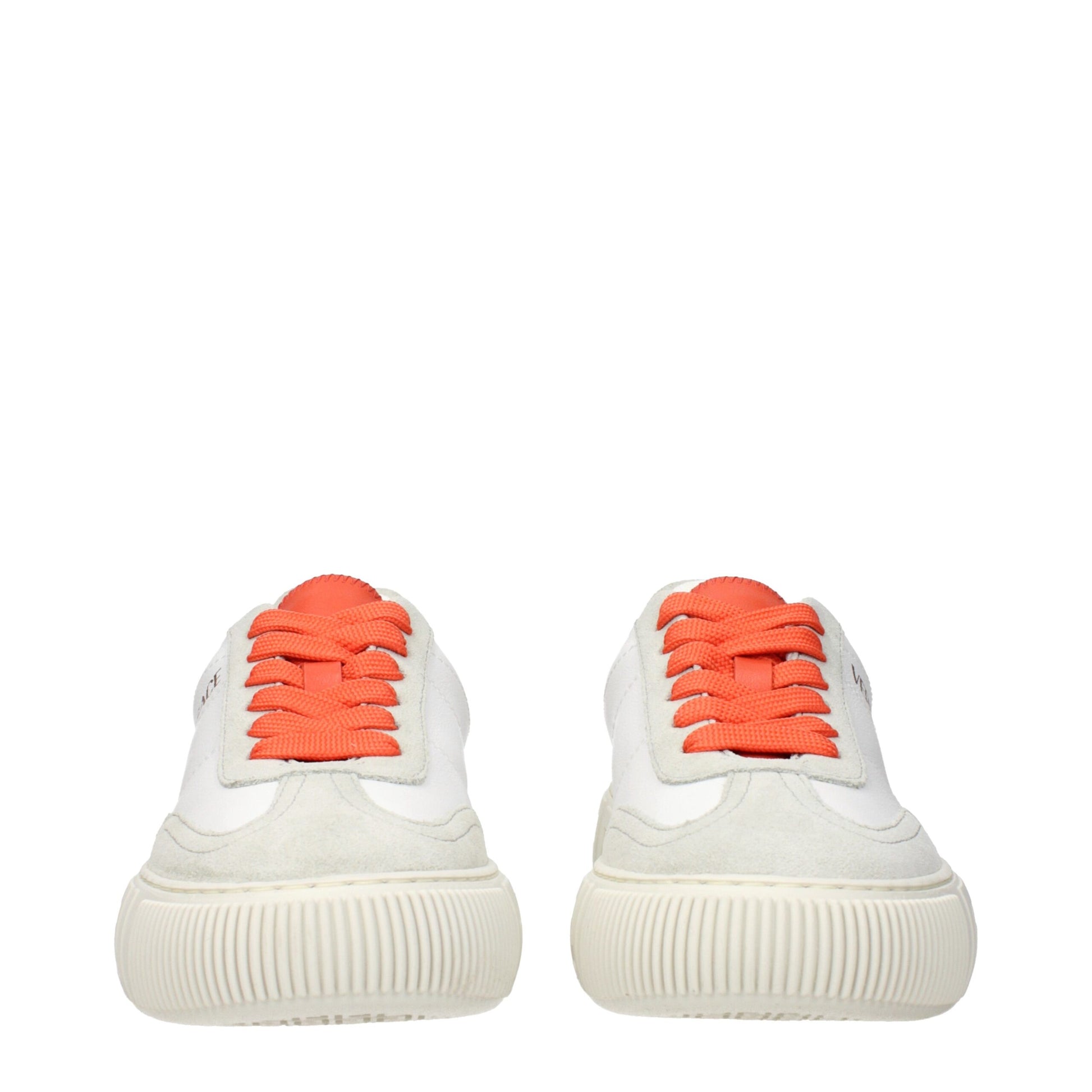 Versace White Leather Sneakers: Bold Luxury for Every Step