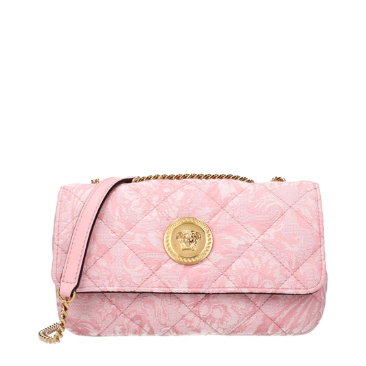 Versace Pink Fabric Shoulder Bag - Luxury Statement Accessory