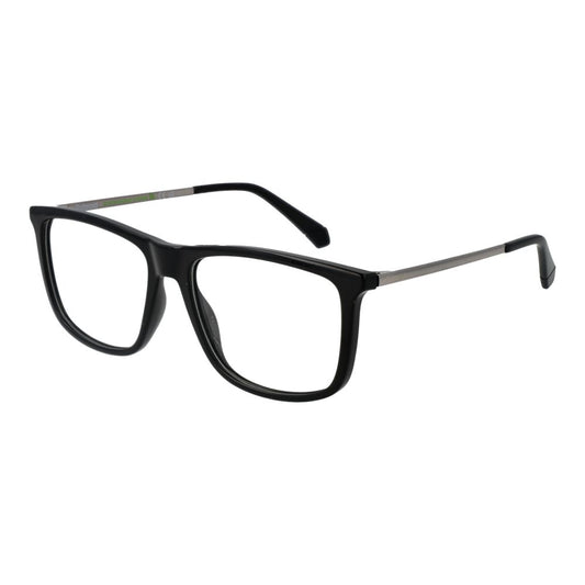 Polaroid Men's Optical Glasses – Black Rectangle Frame, 55mm