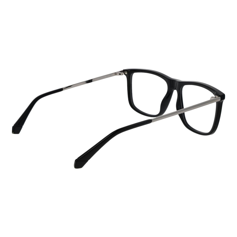 Polaroid Men's Optical Glasses – Black Rectangle Frame, 55mm