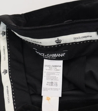 Dolce & Gabbana Black Stretch Cotton Slim Chino Trousers