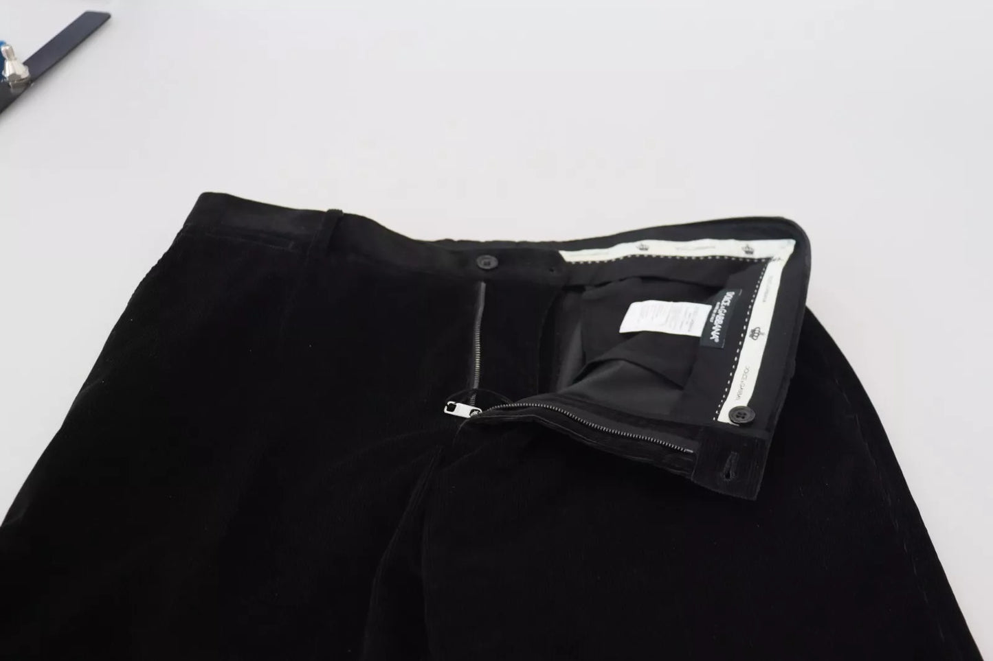 Dolce & Gabbana Black Stretch Cotton Slim Chino Trousers