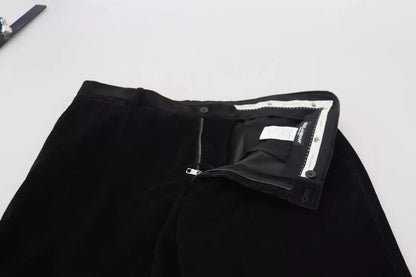 Dolce & Gabbana Black Stretch Cotton Slim Chino Trousers