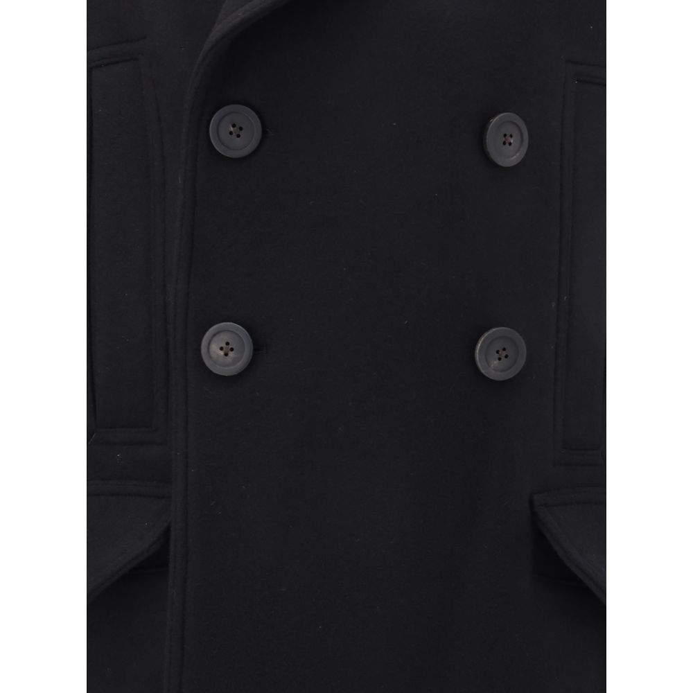 Rick Owens Officer Long Wool Coat