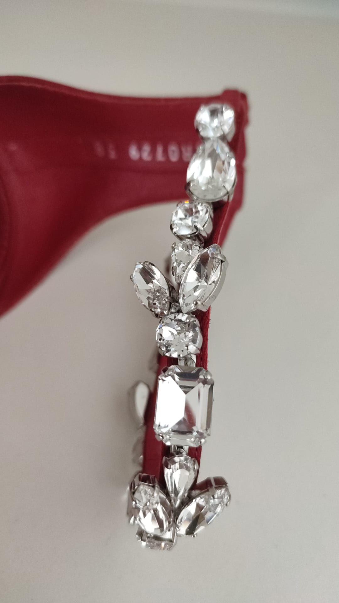 Dolce & Gabbana Red Satin Crystals Keira Sandals