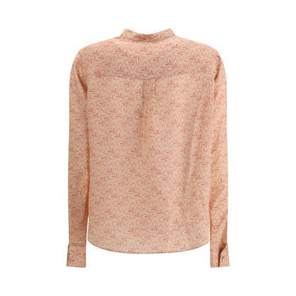 Kristina Ti Foliage Print Silk Blouse