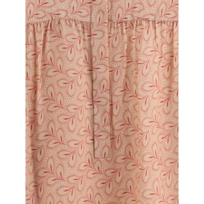 Kristina Ti Foliage Print Silk Blouse