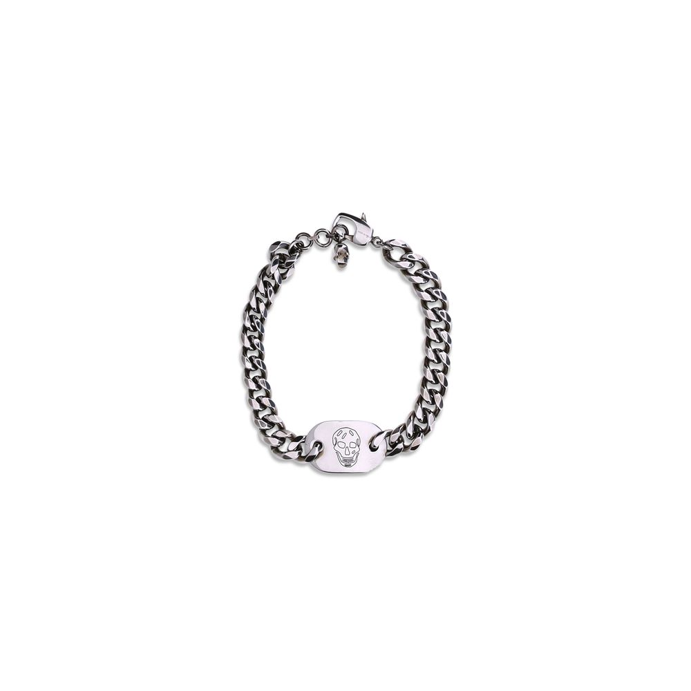 Alexander McQueen Skull Bracelet – Men’s Antique Silver Chain