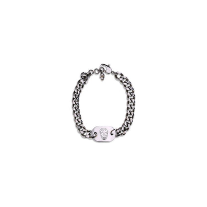Alexander McQueen Skull Bracelet – Men’s Antique Silver Chain