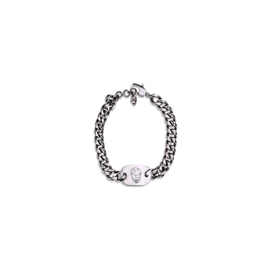 Alexander McQueen Skull Bracelet – Men’s Antique Silver Chain