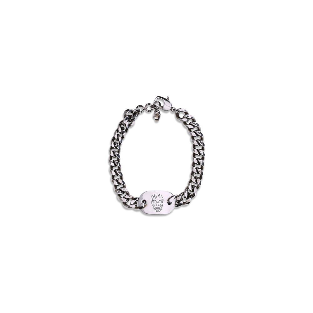 Alexander McQueen Skull Bracelet – Men’s Antique Silver Chain