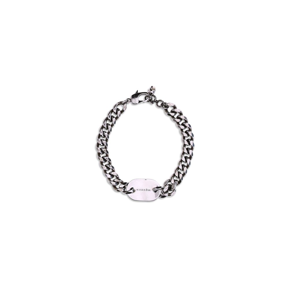 Alexander McQueen Skull Bracelet – Men’s Antique Silver Chain