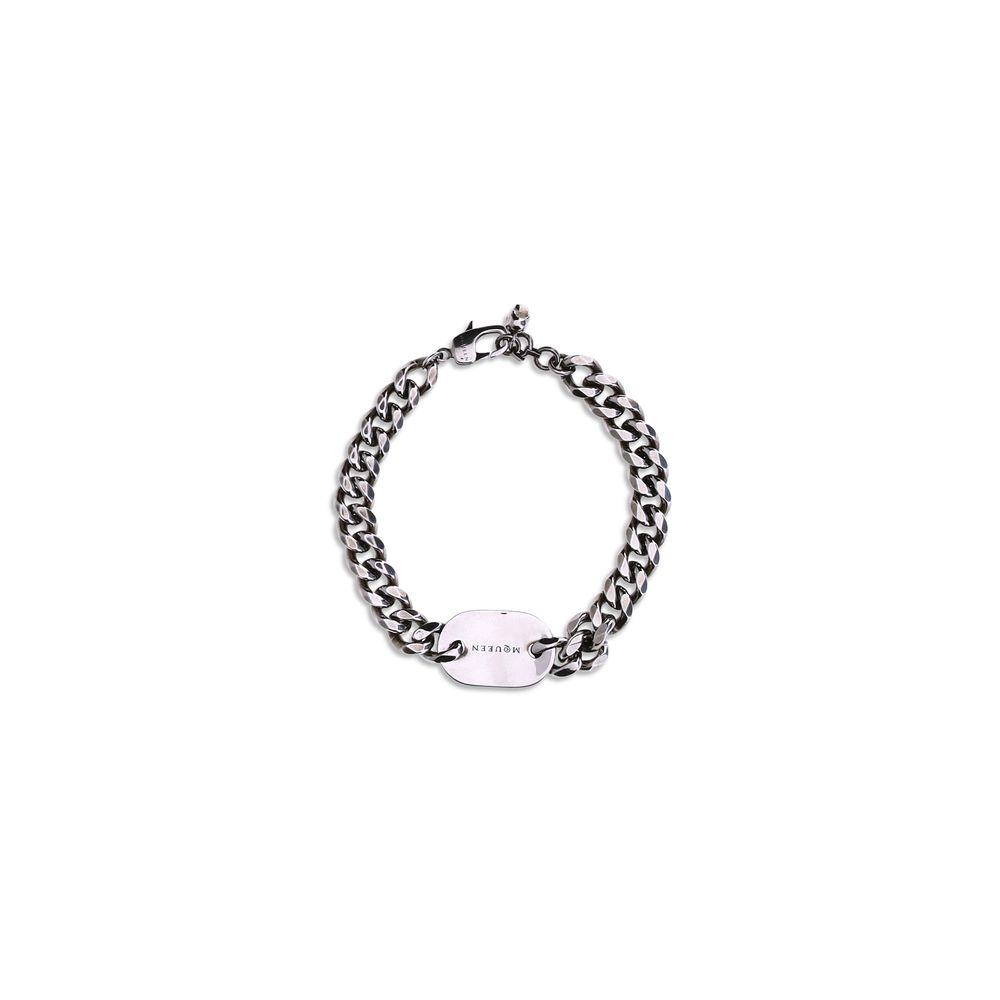 Alexander McQueen Skull Bracelet – Men’s Antique Silver Chain