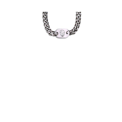 Alexander McQueen Skull Bracelet – Men’s Antique Silver Chain