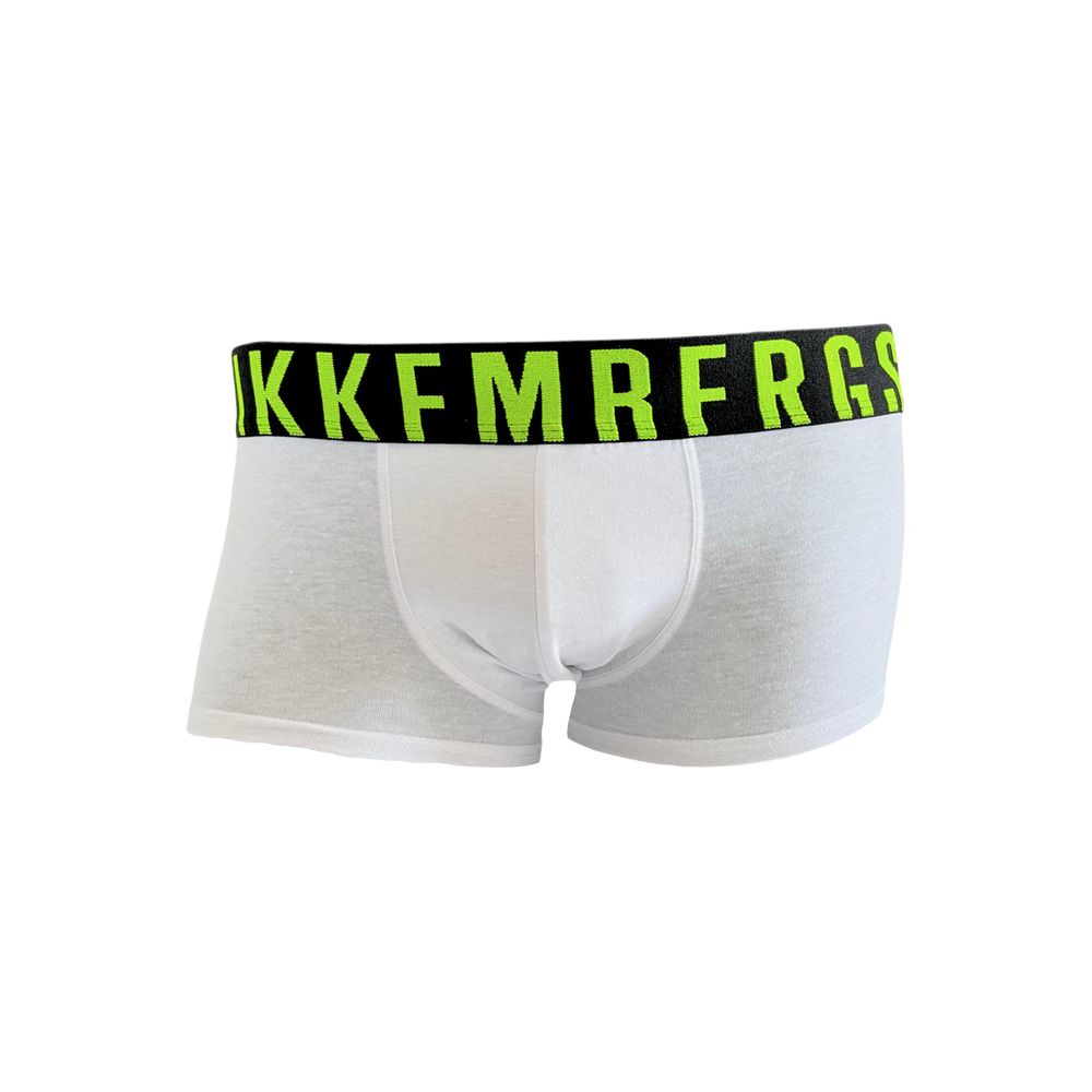 Bikkembergs White Polyester Boxer Briefs with Branded Band