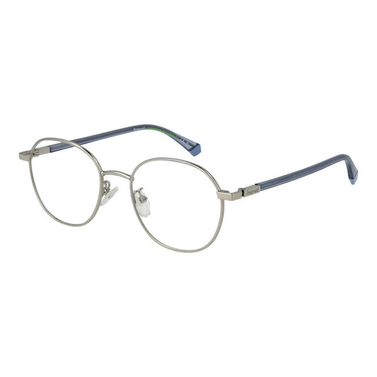 Polaroid Unisex Optical Frames – Silver Full-Rim Style