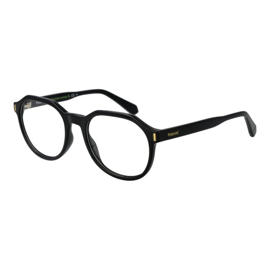 Polaroid Unisex Optical Frames – Black Full-Rim Style, 52mm