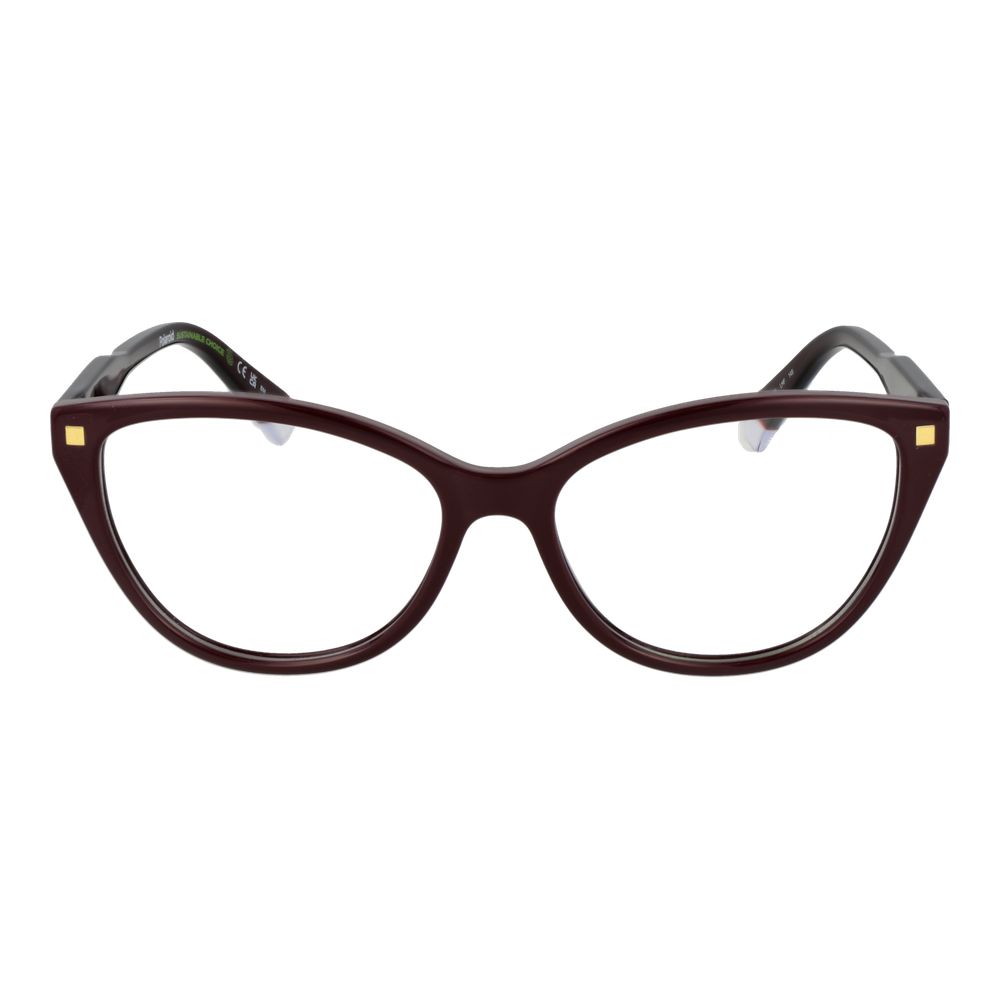 Polaroid Burgundy Women’s Optical Frames – Cat Eye Design