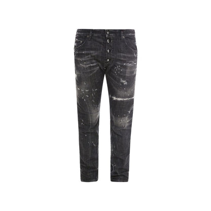 Dsquared2 Black Distressed Skater Denim Jeans for Women
