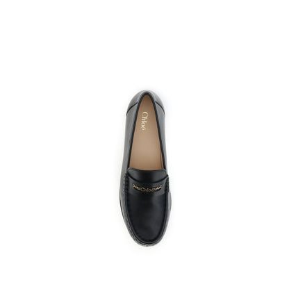 Chloé Black Leather Loafers for Men