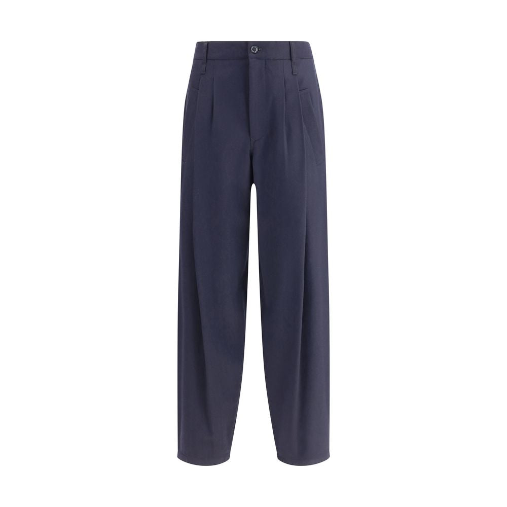 Giorgio Armani Lightweight Wool Cloth Single-Dart Pants