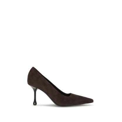 Jimmy Choo Chocolate Brown Suede Ixia 80mm Pumps