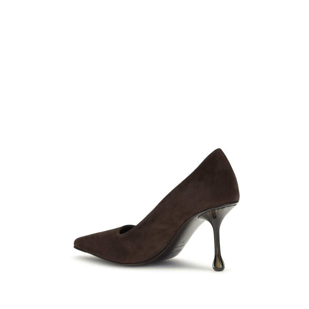 Jimmy Choo Chocolate Brown Suede Ixia 80mm Pumps